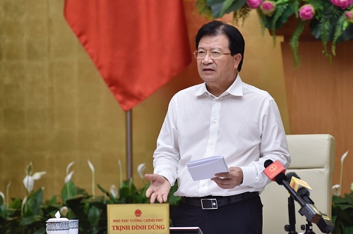 Phó Thủ tướng Trịnh Đình Dũng phát biểu kết luận Hội nghị - Ảnh: VGP/Nhật Bắc