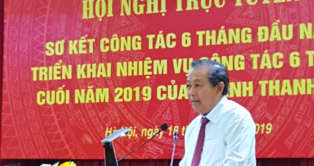 Phó Thủ tướng Trương Hoà Bình phát biểu chỉ đạo Hội nghị. Ảnh: LS