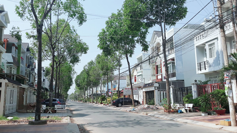 Khu dân cư Hồng Phát được đầu tư hạ tầng hoàn chỉnh đồng bộ và cơ bản lấp đầy về nhà ở.