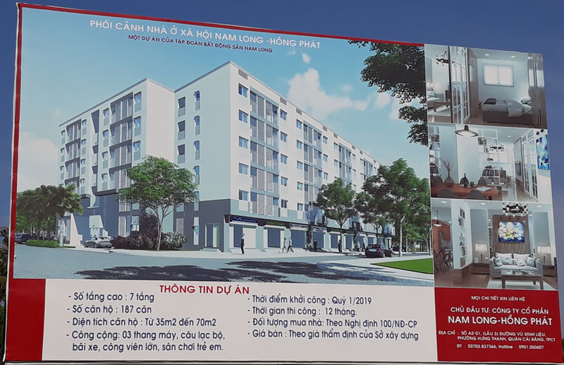 Trong năm 2019 này, có thể chỉ có 1 dự án nhà ở xã hội Nam Long - Hồng Phát triển khai xây dựng.