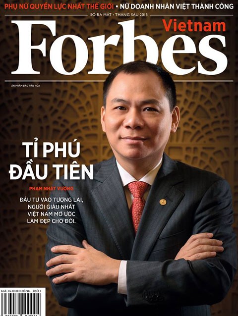Chủ tịch Vingroup là người Việt Nam đầu tiên có tên trong danh sách tỷ phú của Forbes.