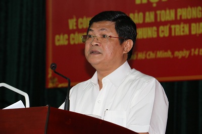 Ông Huỳnh Cách Mạng - Phó Chủ tịch UBND TP. HCM phát biểu chỉ đạo tại hội nghị