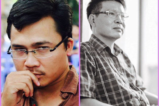 TS Lương Hoài Nam (phải) và Nhà báo Nguyễn Quyết.