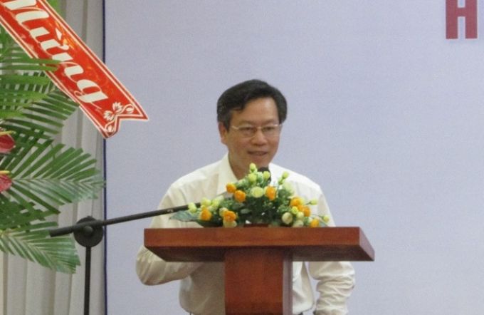 Ông Trần Ngọc Quang, Tổng thư ký Hiệp hội Bất động sản Việt Nam phát biểu tại Đại hội.