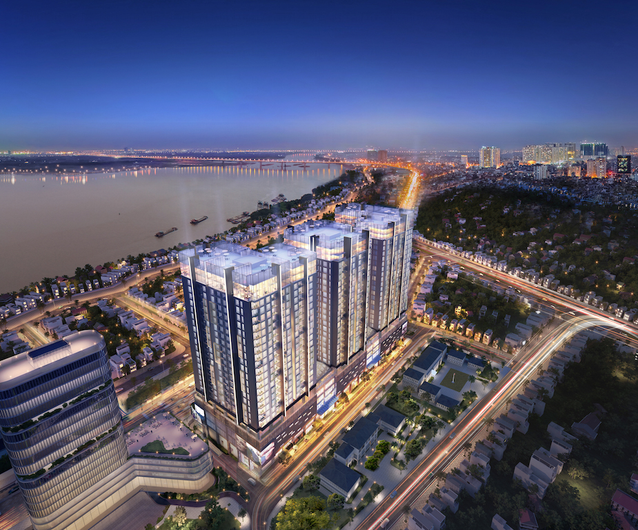 Dự án Sun Grand City Ancora Residence nằm ngay gần Hồ Gươm, ven sông Hồng.