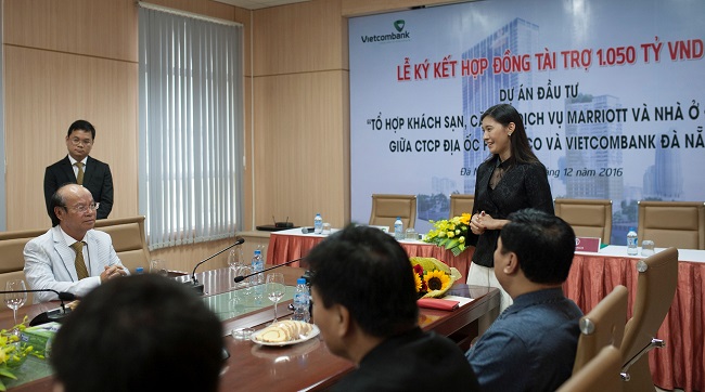 Bà Nguyễn Ngọc Mỹ – Tổng giám đốc CTCP Địa ốc Foodinco phát biểu tại Lễ ký kết.