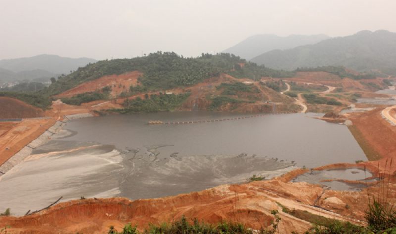 Hồ chứa bùn thải tại Dự án Núi Pháo sau gần 1 năm đưa vào sử dụng đã có hiện tượng quá tải.