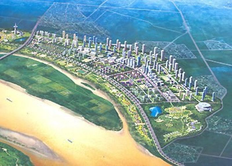 Phối cảnh dự án quy hoạch hai bên sông Hồng được đưa ra ý tưởng trước đây