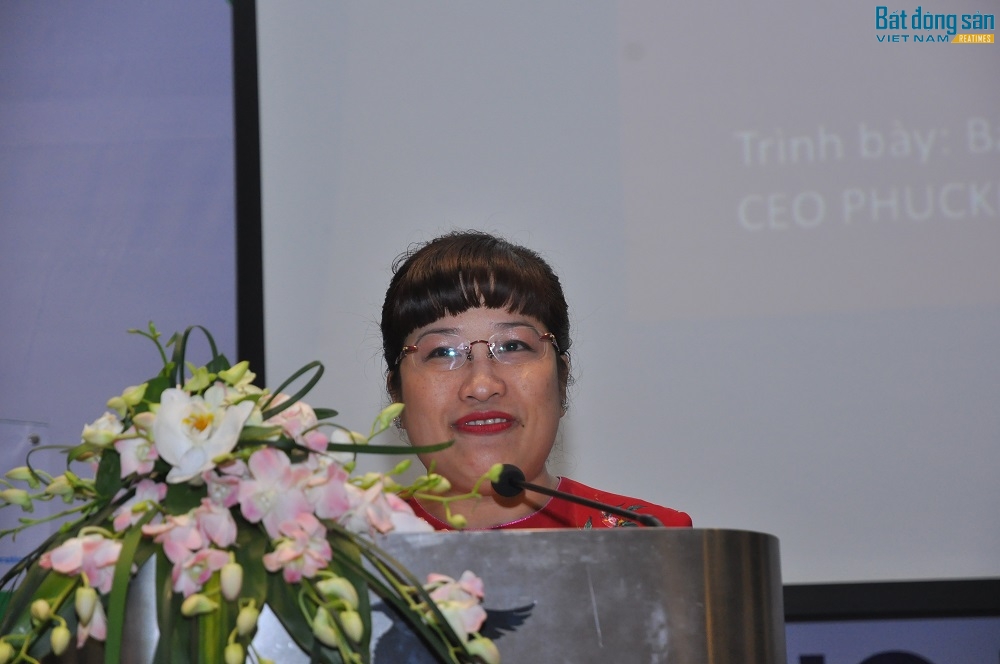 Bà Lưu Thị Thanh Mẫu, Tổng Giám đốc Phúc Khang Corporation.