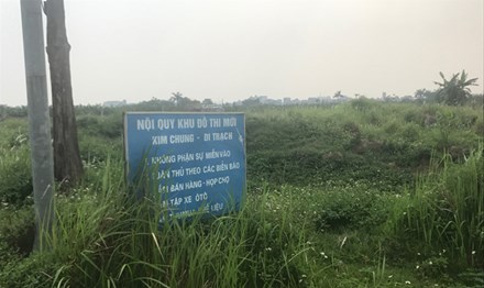 Dự án KĐT Kim Chung-Di Trạch (huyện Hoài Đức) trên 140ha sau gần 10 năm triển khai đến nay vẫn bị bỏ hoang.