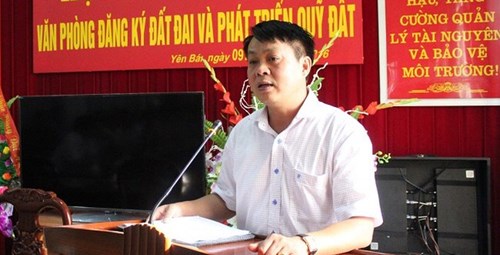 Tháng 9/2016, ông Phạm Sỹ Quý được bổ nhiệm làm Giám đốc Sở Tài nguyên và Môi trường tỉnh Yên Bái. Ảnh Báo Tài nguyên Môi trường.