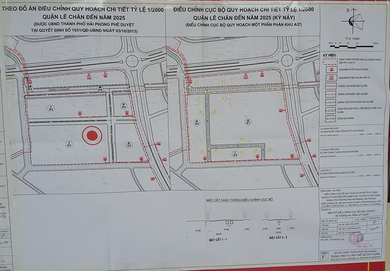 Khu đất 9,3ha tại phường Kênh Dương và phường Vĩnh Niệm, quận Lê Chân sẽ được quy hoạch là đất thương mại để phục vụ đầu tư xây dựng TTTM Aeon Mall.