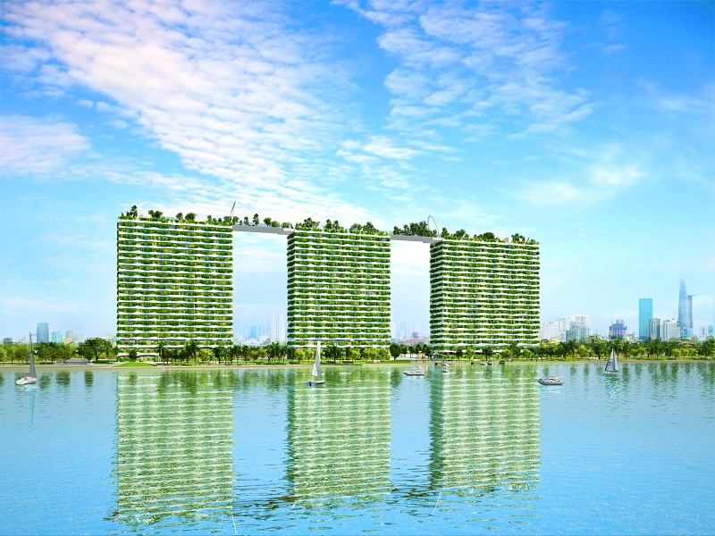 Diamond Lotus Riverside- Bức tường xanh khổng lồ giữa lòng Sài Gòn hoa lệ.