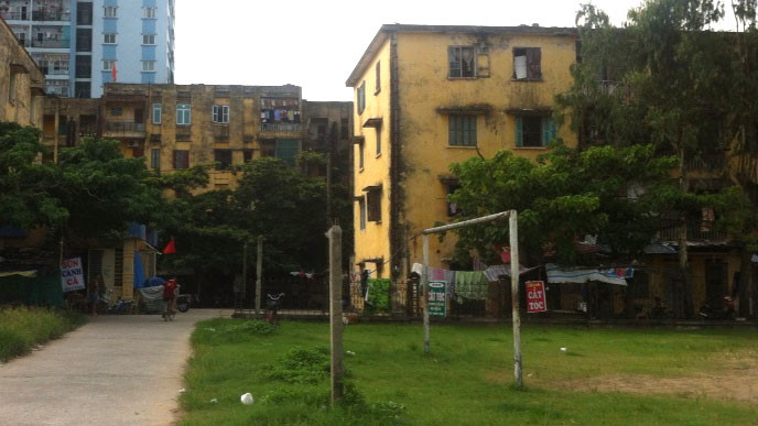 Dự án đối ứng cho dự án BT đầu tư xây dựng, chỉnh trang khu tập thể 4 - 5 tầng, phường Lê Hồng Phong, thành phố Thái Bình vừa có kết quả vào đầu tháng 7 này. Ảnh: Quốc Toàn.