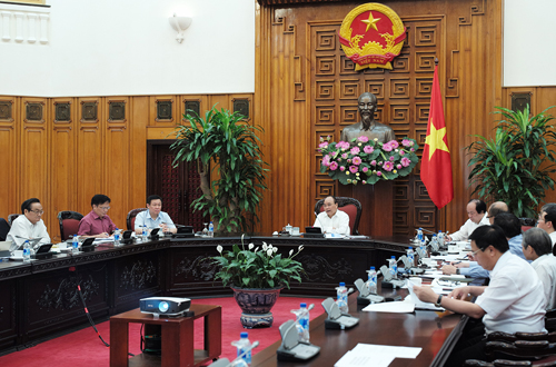 Quang cảnh cuộc họp của Thủ tướng với Tổ tư vấn. Ảnh: VGP/Quang Hiếu.