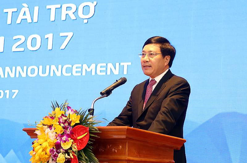 Phó Thủ tướng Phạm Bình Minh phát biểu tại buổi lễ. Ảnh: VGP/Hải Minh.