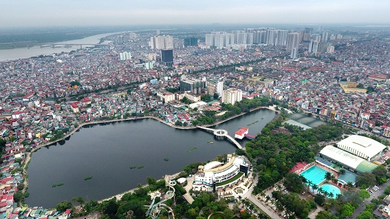Quy hoạch cụm công trình cao tầng giữa các khu nhà thấp tầng khu vực quận Hoàng Mai, TP Hà Nội.