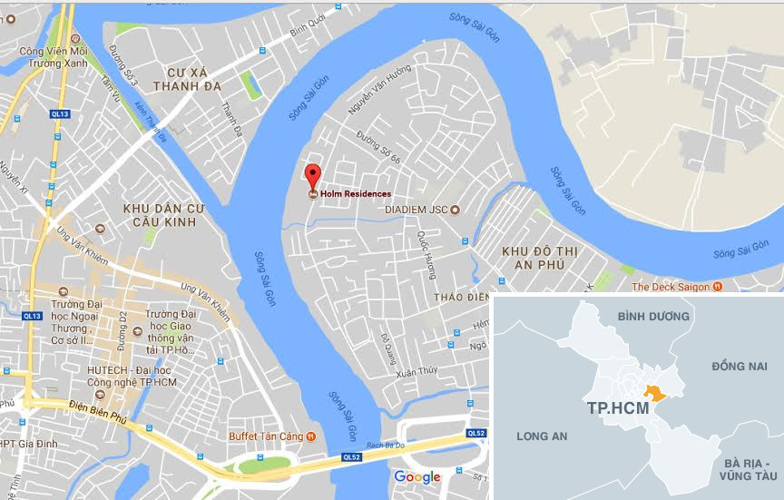 Khu Thảo Điền, quận 2, TP.HCM. Ảnh: Google Maps.