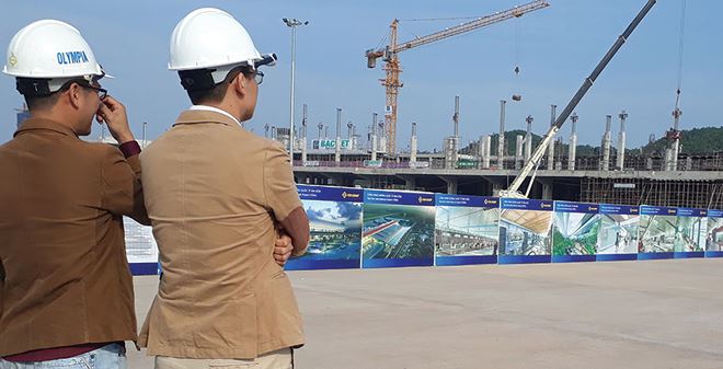 Nhiều dự án bất động sản lớn đang được đầu tư tại Vân Đồn. Ảnh: Việt Dương.