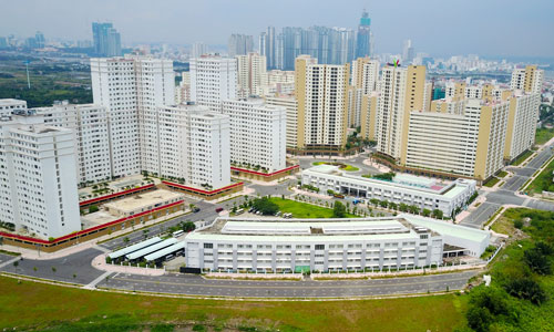 Giá đất quanh khu tái định cư Bình Khánh cao nhất 150 triệu đồng mỗi m2. Ảnh: Quỳnh Trần.