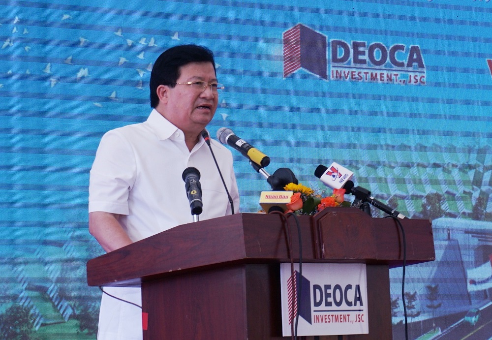 Phó Thủ tướng Trịnh Đình Dũng phát biểu tại lễ thông hầm Đèo Cả.