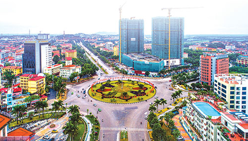Thành phố Bắc Ninh ngày càng được xây dựng khang trang, hiện đại. Ảnh: Quý Trần.