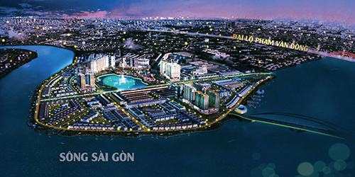 Khu đô thị Vạn Phúc có vị trí ven sông, liền kề các cung đường lớn như Quốc lộ 13, Đại lộ Phạm Văn Đồng.