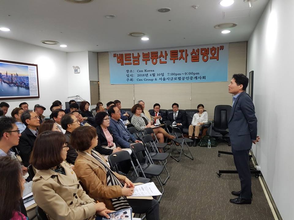 Một trong những hội thảo CEN Korea tổ chức tại Seoul, Hàn Quốc nhằm giới thiệu cơ hội đầu tư BĐS tại Việt Nam.