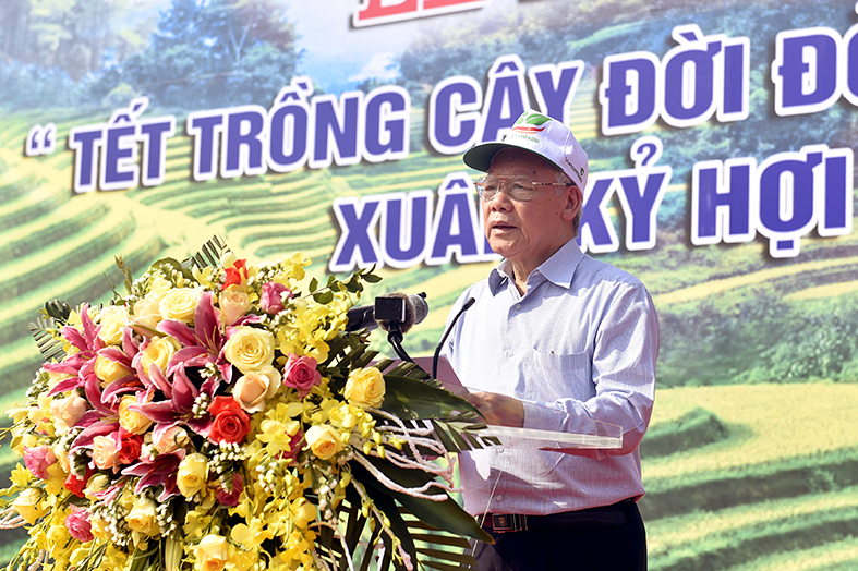 Tổng Bí thư, Chủ tịch nước Nguyễn Phú Trọng phát biểu tại buổi lễ. - Ảnh: VGP/Nhật Bắc