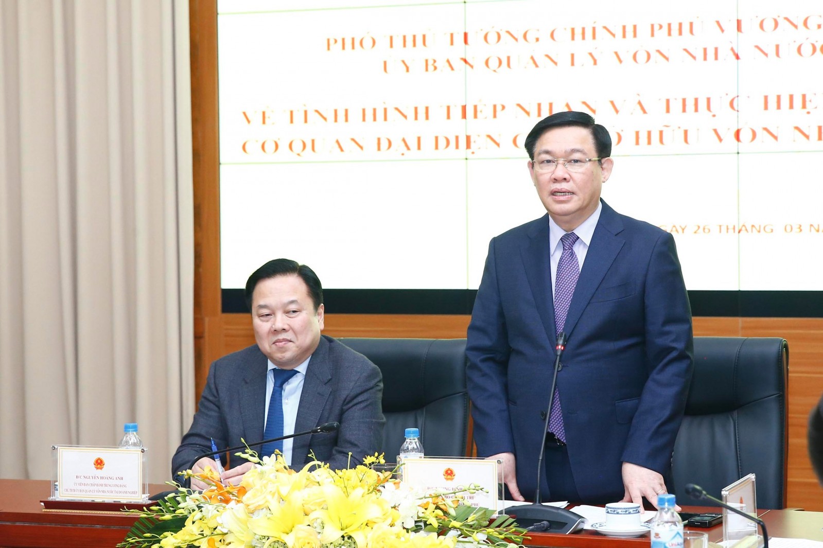 Phó Thủ tướng Vương Đình Huệ phát biểu tại cuộc họp. - Ảnh: VGP/Thành Chung