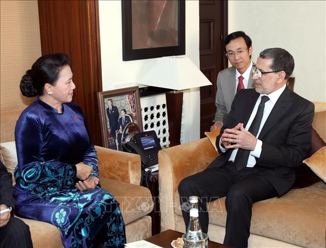 Chủ tịch Quốc hội Nguyễn Thị Kim Ngân hội kiến Thủ tướng Morocco Saadeddine Othmani