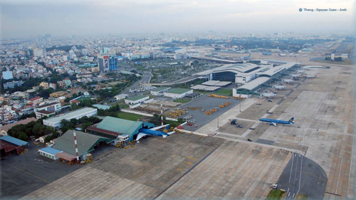 Không ảnh sân bay Tân Sơn Nhất hiện tại. Ảnh: Panoramio