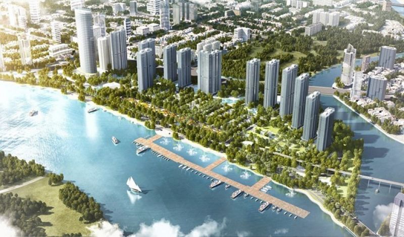 Bất động sản nhà ở của nước ta đã thu hút nhiều doanh nghiệp đầu tư mạnh. Trong ảnh là dự án Vinhomes Golden River, thuộc trung tâm phức hợp Sài Gòn - Ba Son tại quận 1, TP.HCM.