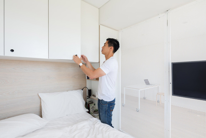Áp dụng cách thiết kế của người Nhật, căn hộ 24m² trở nên rộng rãi và thoáng mát đến khó tin - Ảnh 4.
