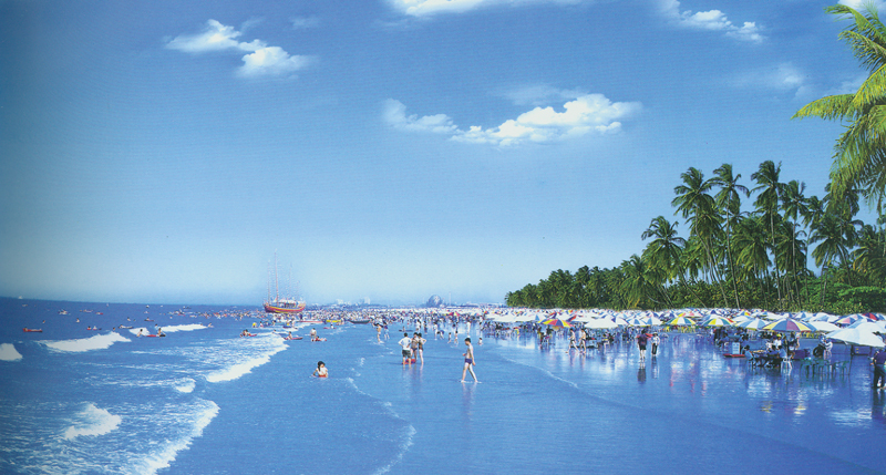 Ngân Than là bãi biển nổi tiếng hàng đầu tại Trung Quốc. 