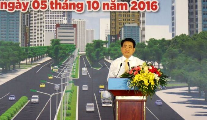 Chủ tịch UBND TP Nguyễn Đức Chung phát biểu tại buổi lễ.