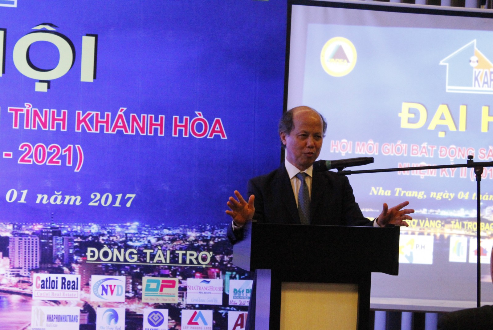 Chủ tịch Hiệp hội BĐS Việt Nam phát biểu tại Đại hội.