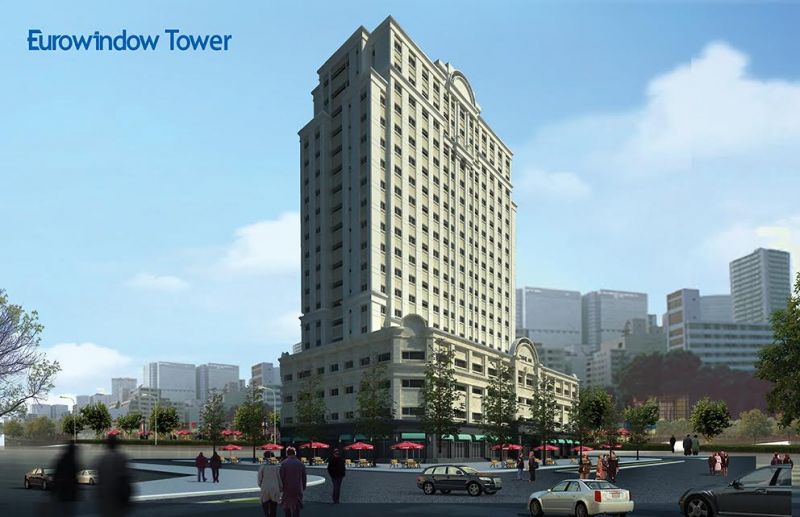 Phối cảnh Tòa tháp Eurowindow Nghệ An cao 20 tầng tại ngã tư chợ Vinh.