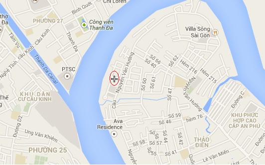 Vị trí Thảo Điền Sapphire trên google map.