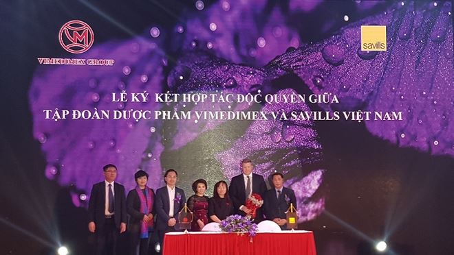 Lễ kí kết giữa Vimedimex Group – đơn vị sở hữu thương hiệu BĐS Vimefulland và Savills Việt Nam 