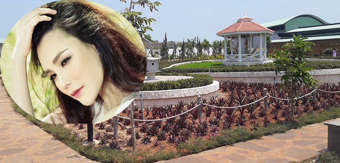 Công trình xây dựng khu du lịch không phép (ảnh lớn) của nữ ca sĩ Hồ Quỳnh Hương. Ảnh: Xuân Hạ