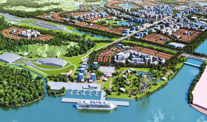 Phối cảnh khu đô thị cảng Hiệp Phước, TP HCM.