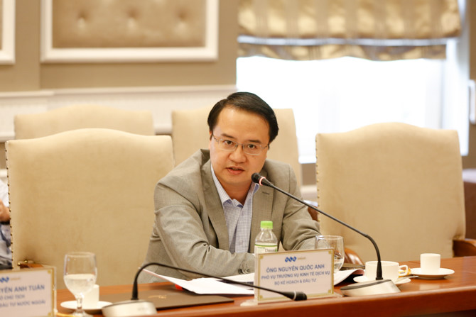 Ông Nguyễn Quốc Anh - Phó Vụ trưởng Vụ Kinh tế Dịch vụ - Bộ Kế hoạch và đầu tư. Nguồn ảnh: Bizlive