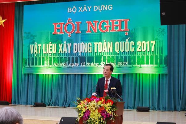 Bộ trưởng Bộ Xây dựng Phạm Hồng Hà phát biểu rại Hội nghị. Nguồn ảnh: Báo Xây dựng