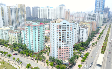 Mật độ dày đặc của các tòa chung cư tại khu đô thị Trung Hòa - Nhân Chính