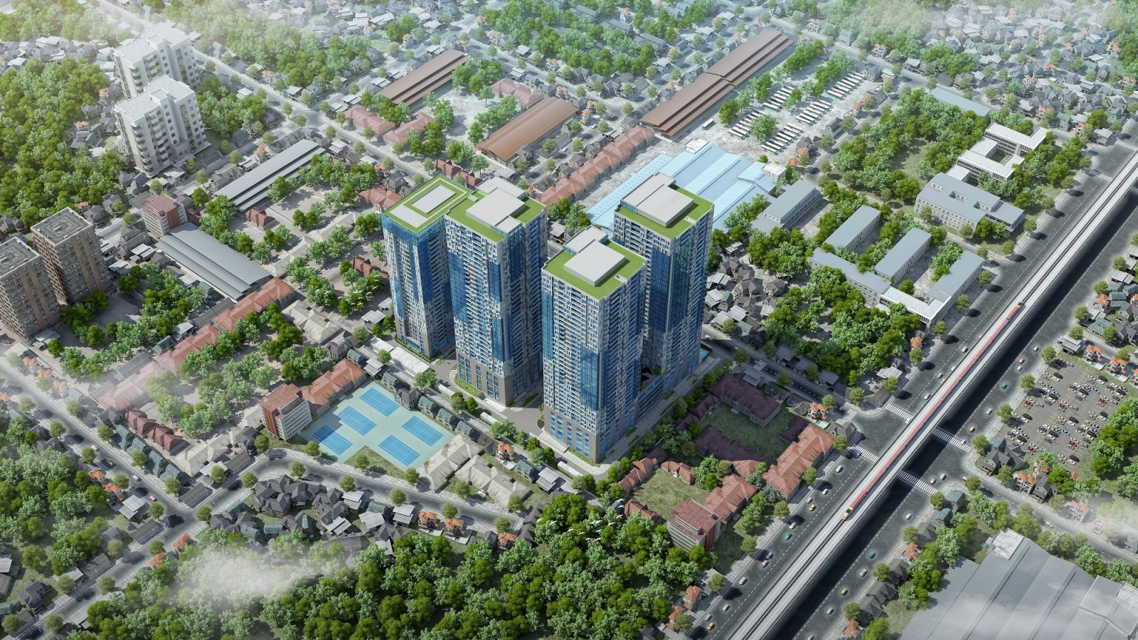 TNR GoldSeason nổi bật giữa trung tâm Quận Thanh Xuân với 4 tòa căn hộ