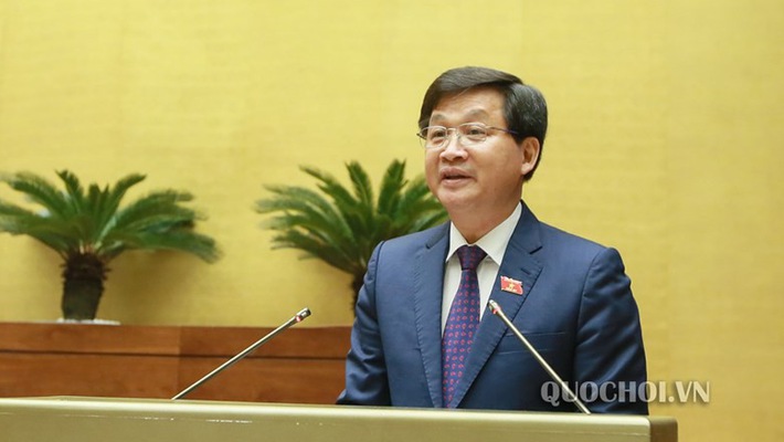 Tổng thanh tra Chính phủ Lê Minh Khái trình bày báo cáo. Nguồn ảnh: Quốc hội