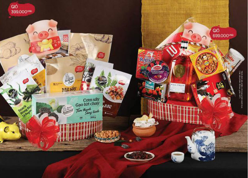 VinMart ra mắt nhiều giỏ quà tặng đa dạng, thích hợp với các đối tượng khách hàng khác nhau)