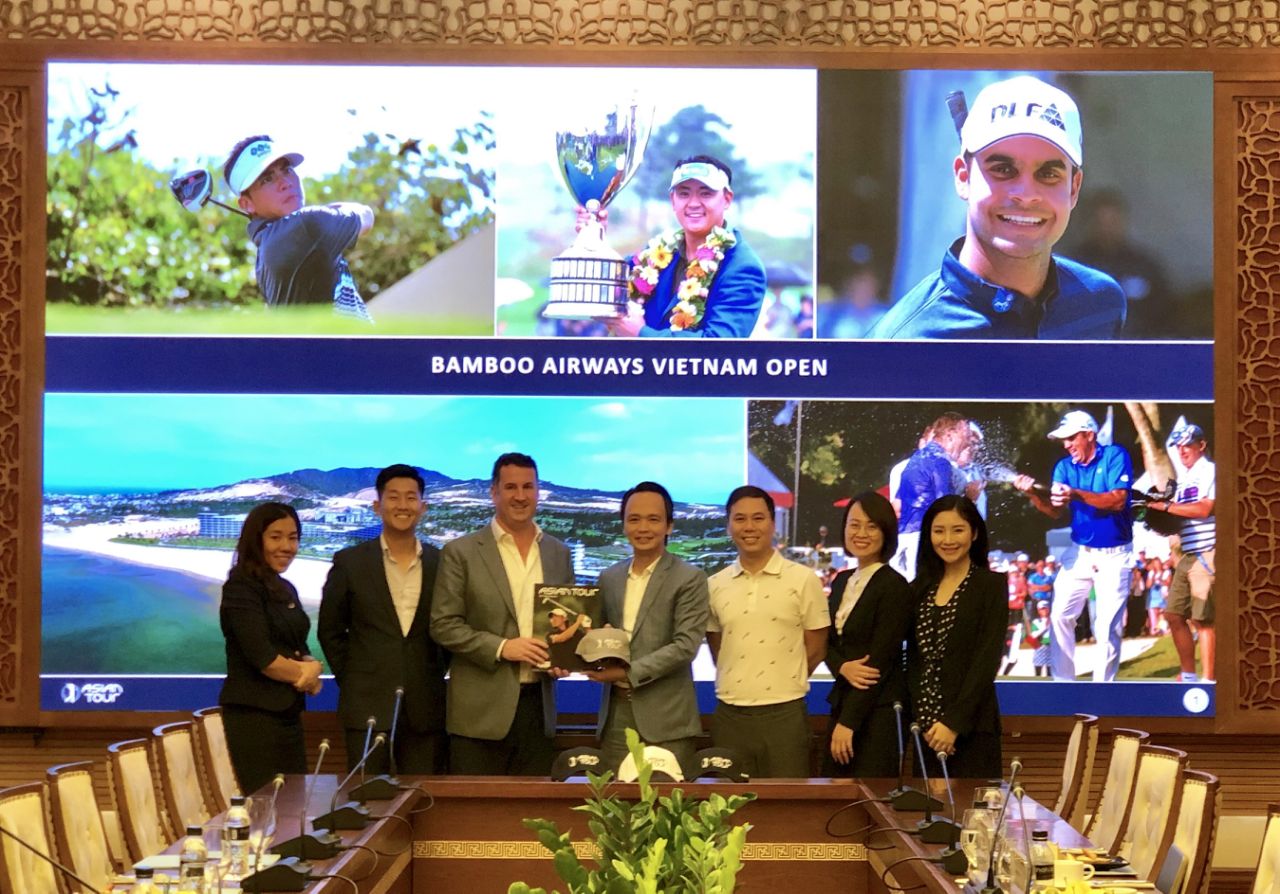 Ban lãnh đạo Tập đoàn FLC và Asian Tour bắt tay khởi động giải đấu Bamboo Airways Vietnam Open 2019