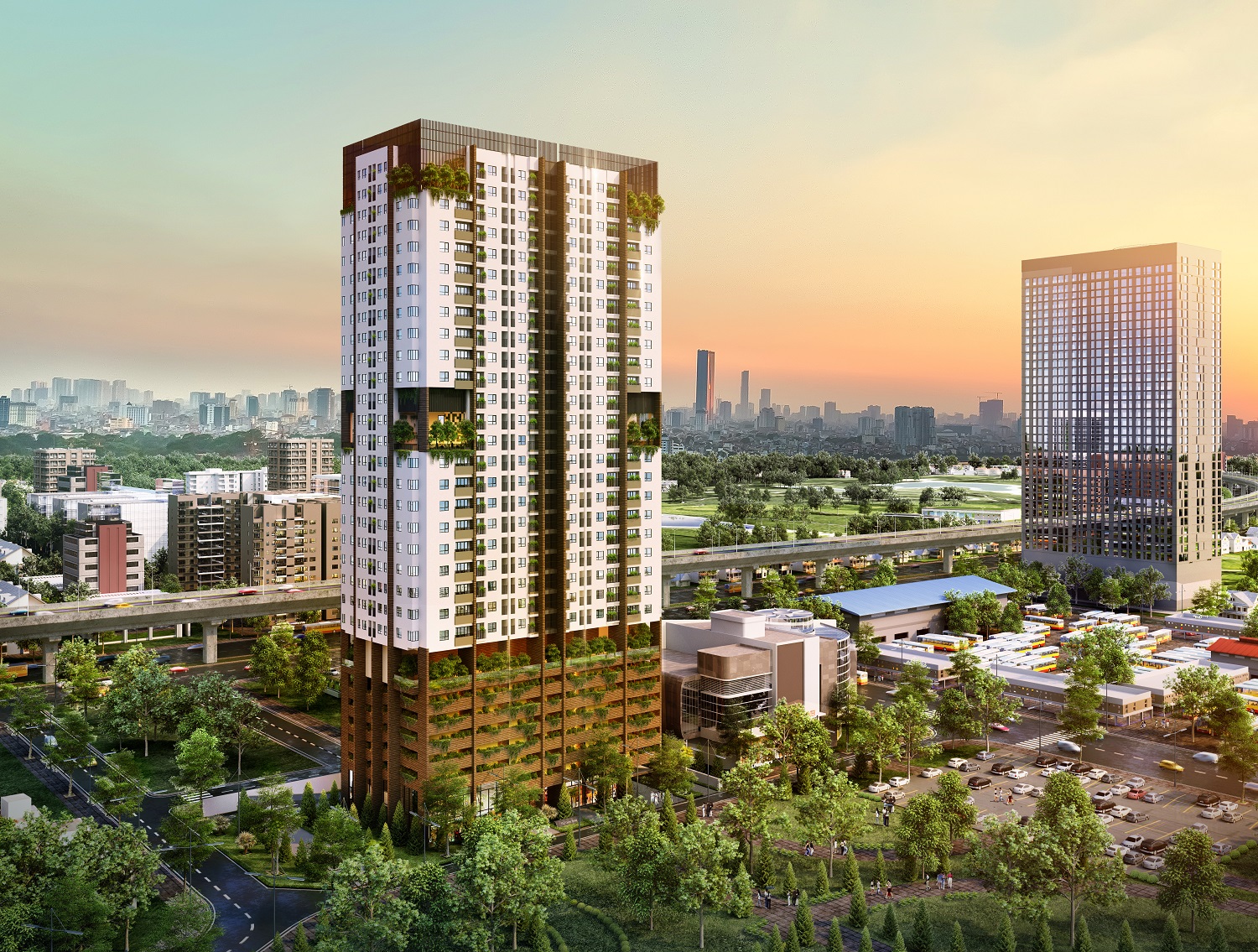  FLC Green Apartment là dự án có mật độ xây dựng thấp 37,7%